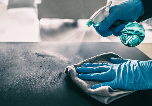 Sanitizing high-touch surfaces in an office